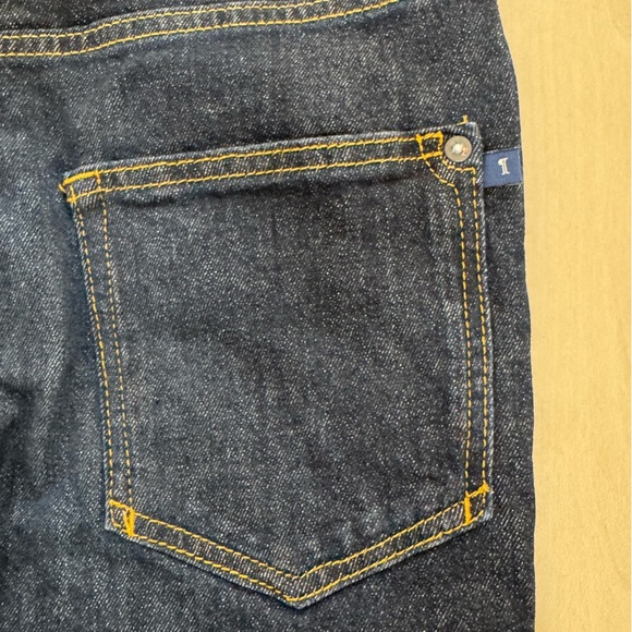 Anthropologie Pilcro Split Straight Leg Jeans Denim Dark Wash Women's 28 X 33 - Picture 12 of 16